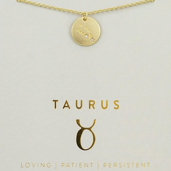 Lucky Feather Zodiac Necklace - 14K Gold-Dipped Constellation Pendant Necklace - Picture 2 of 5